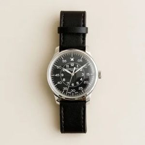 Mougin & Piquard for J.Crew Grande Seconde Watch - Black Leather